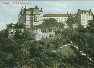 Pirna Schloß Sonnenstein - historische Postkarte